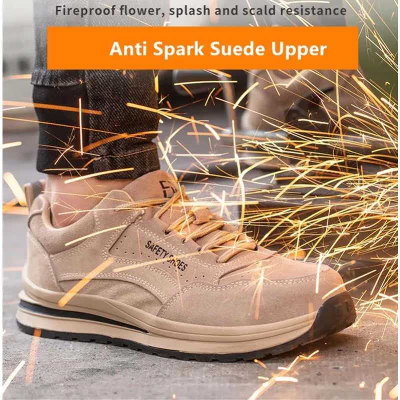Women Safety Shoes Anti Puncture Work Sneakers