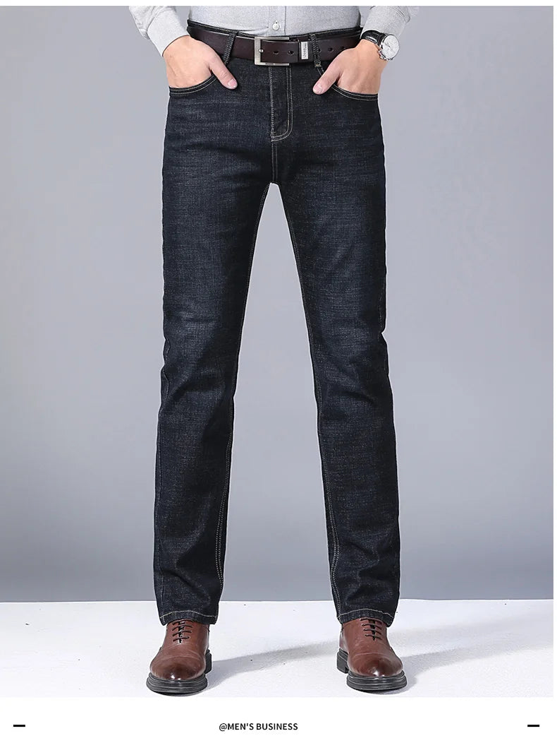Men's Classic Black Jeans Plus Size