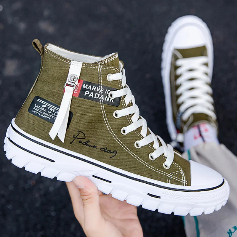 Men’s Breathable Platform Canvas Sneakers