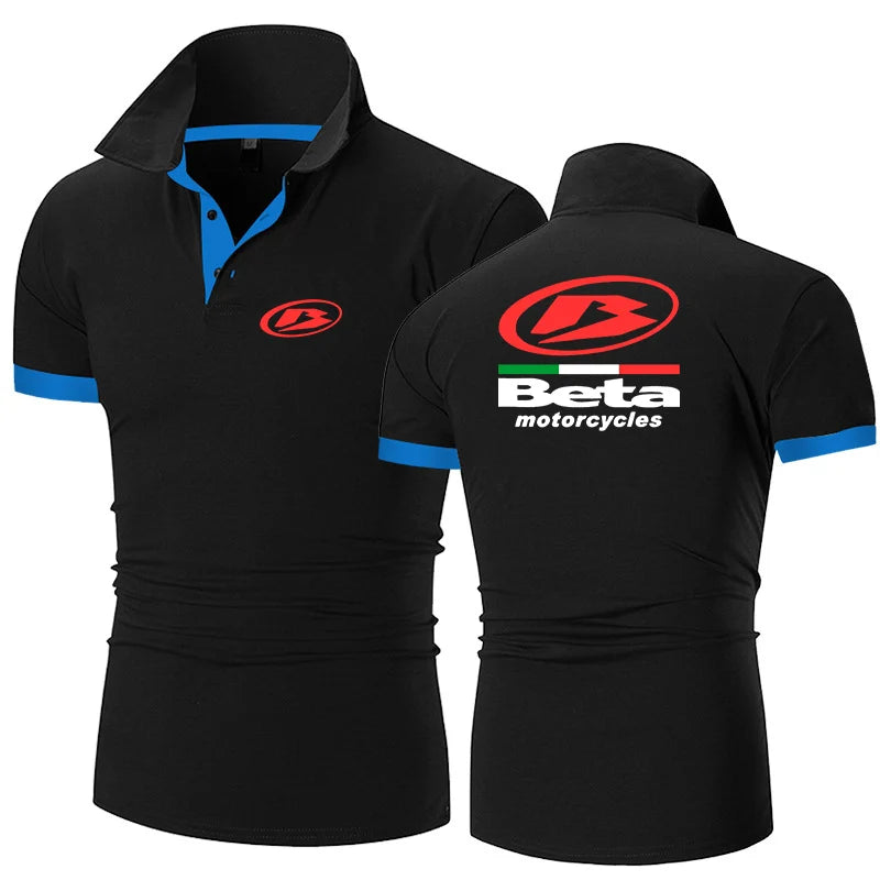 Men Printed Racing Polo Shirt
