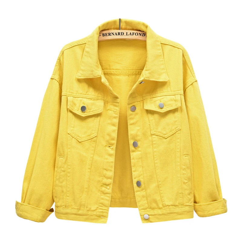 Pure Color Women's Denim Jacket