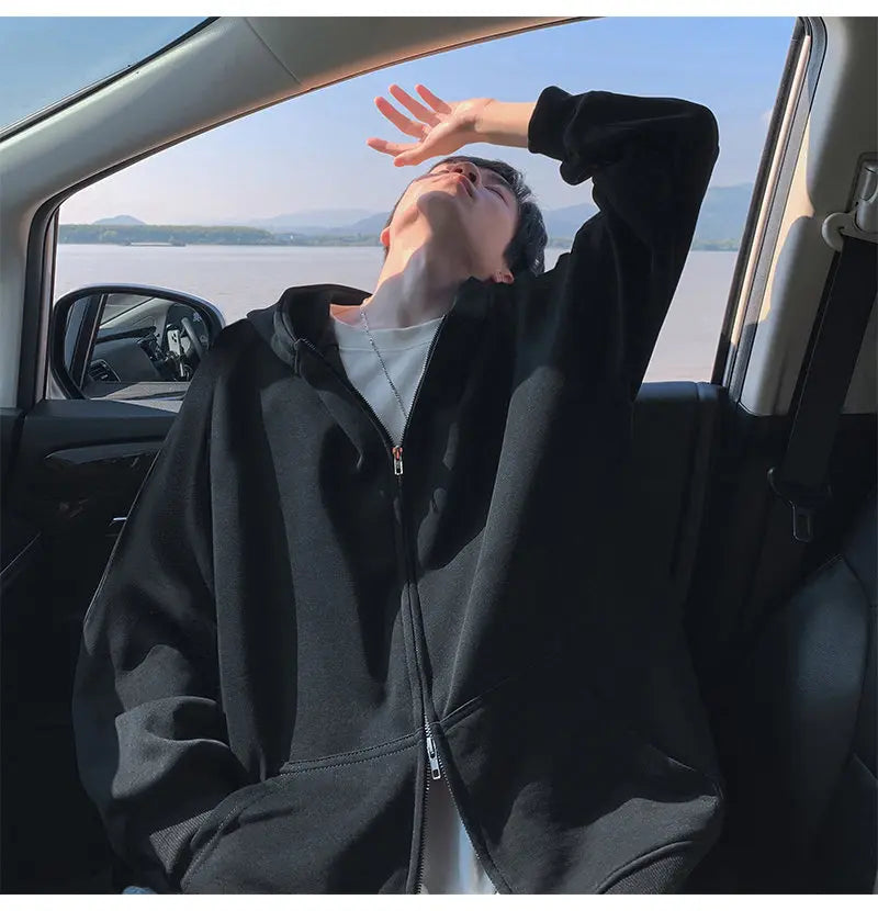 Men's Plus Size Zip Hoodie – Heavy Cotton Blend