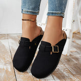 Women Mid Calf Boots Low Heel Snow Boots