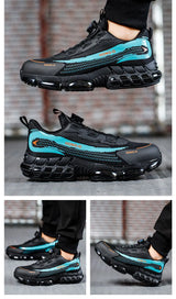 Men Rotary Buckle Steel Toe Safety Shoes