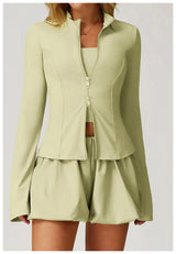 Women Stretch Slim Fit Training Jacket