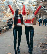 Women Plus Leather Leggings