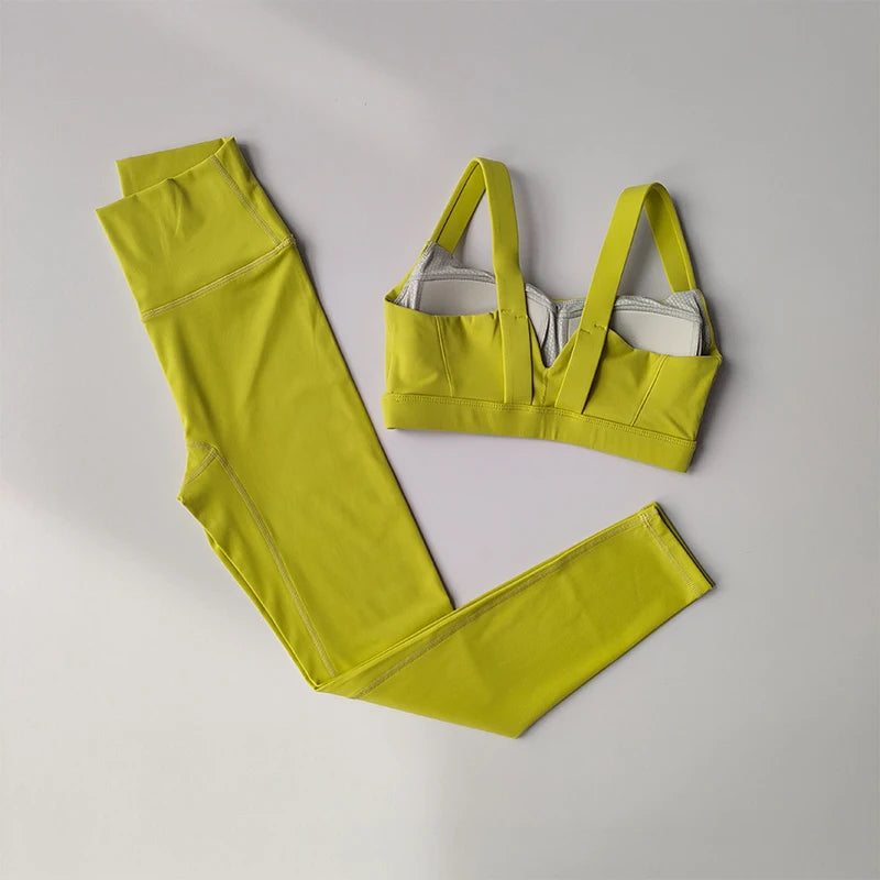 Women Sports Bra & Leggings Set