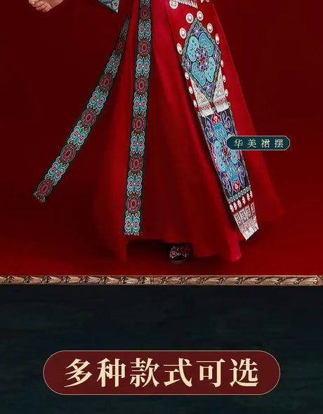 Miao embroidery suit showcasing vibrant colors and intricate patterns, perfect for festivals and special occasions.