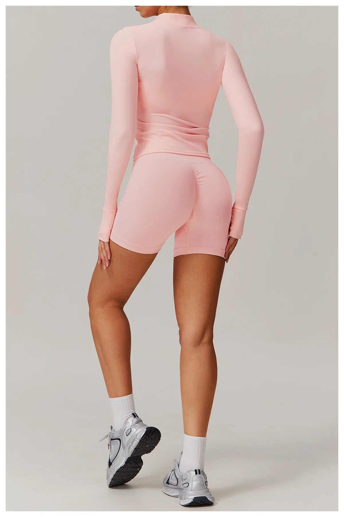 Women's Zip Long Sleeve Yoga Jacket – Slim Fit Gym Training Top