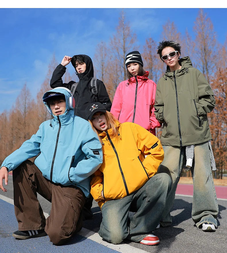 Outdoor Windproof Waterproof Hiking Hooded Jacket