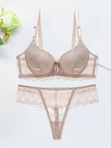 Women Floral Lace Garter Set