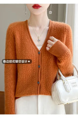 Women Merino Wool Cashmere Cardigan