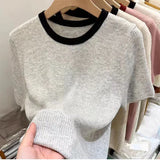 Women's O-Neck Slim Knit Sweater