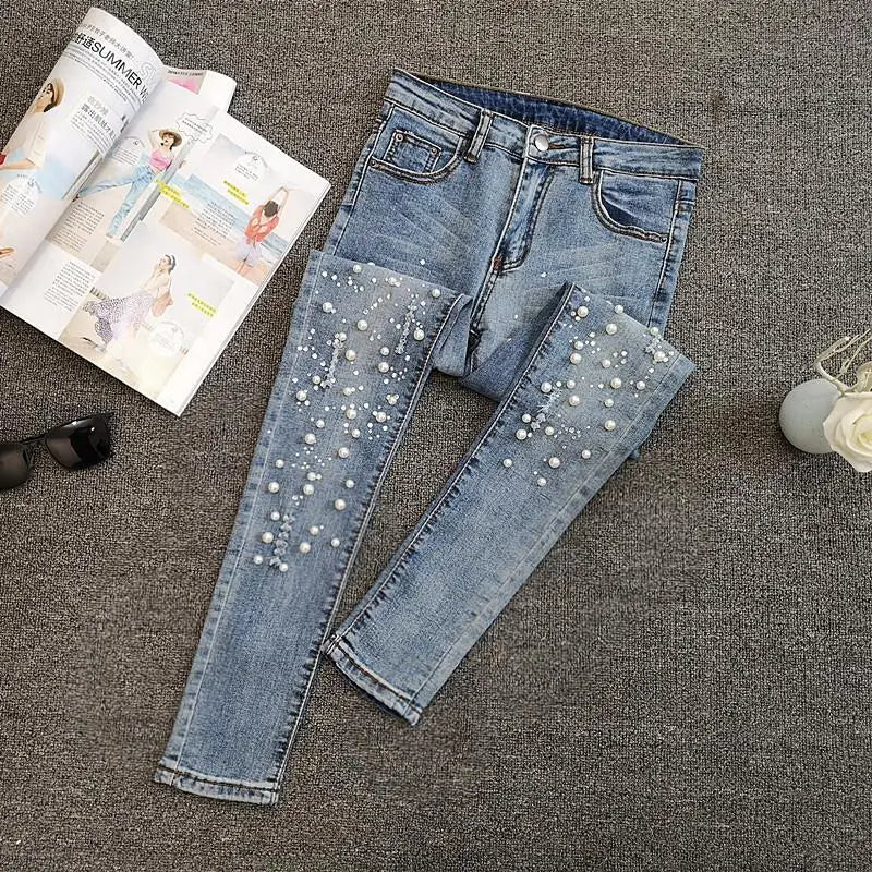 Nailed Bead Women's Skinny Jeans