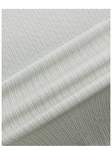Close-up of textured striped fabric in light color, ideal for crafting or clothing projects.