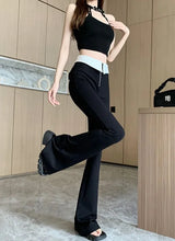 Women Flare Zipper Leggings