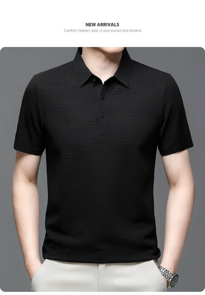 Men Ice Silk Polo Shirt