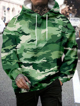 Plus Size Men’s Camouflage Hoodie