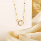 Women’s Golden Crystal Circle Necklace