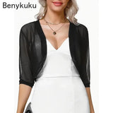 Vintage Mesh Bolero Shrug Cropped Jacket