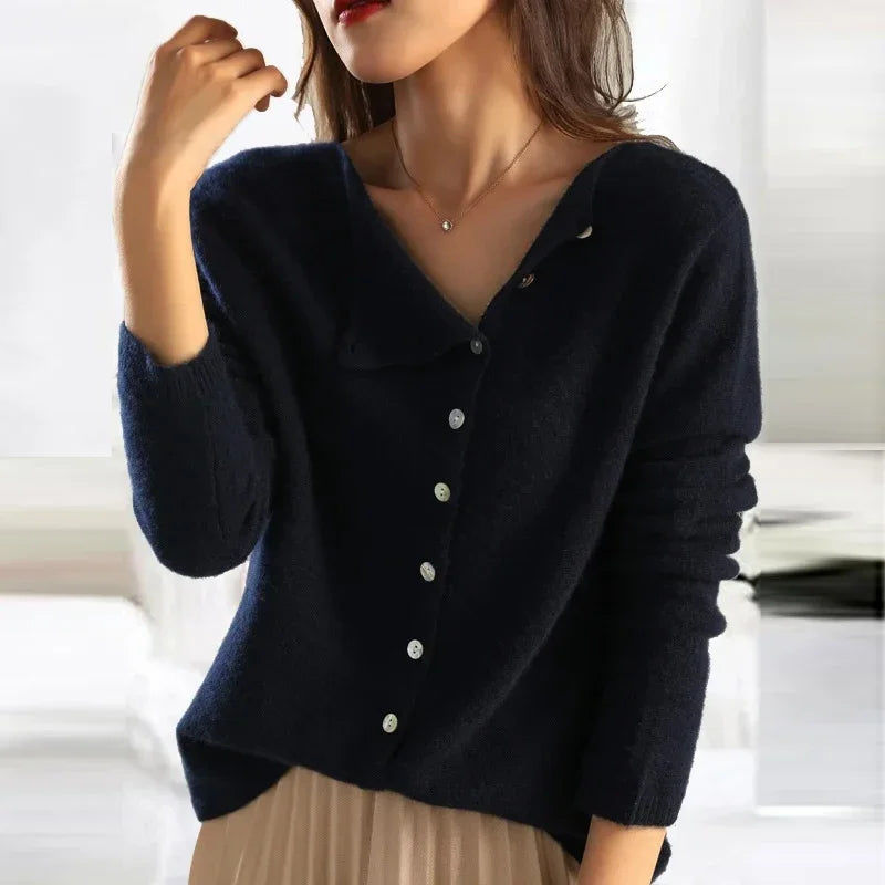 Women's Elegant Button Knit Cardigan