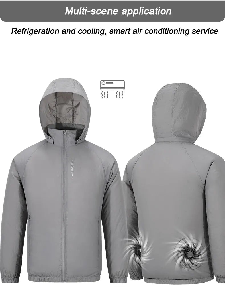 Men Cooling Fan USB Cotton Jacket