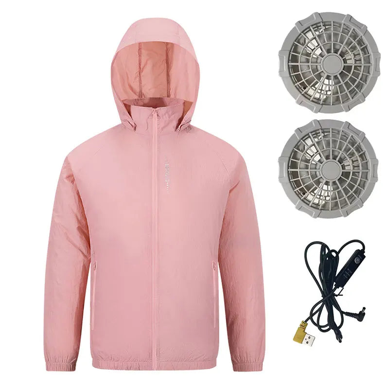 Men Cooling Fan USB Cotton Jacket