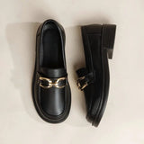 Luxury Platform Loafers with Metal Chain – 2025