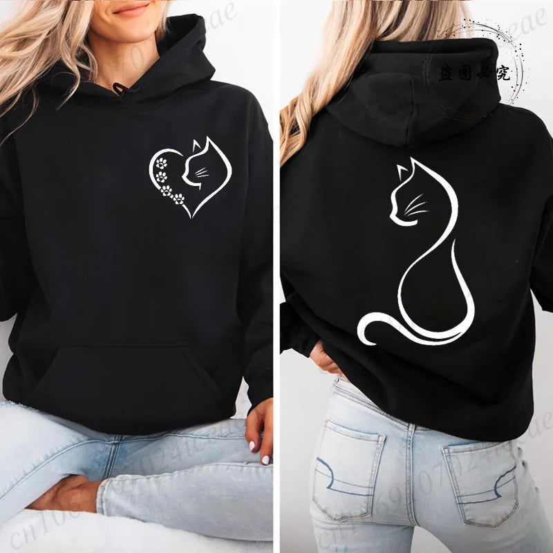 Women's Cat Lover Fleece Sweatshirt