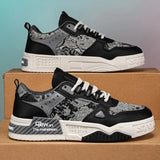 Men Breathable White Skateboard Sneakers