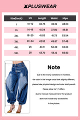 Women Plus Size Jogging Denim Jeans