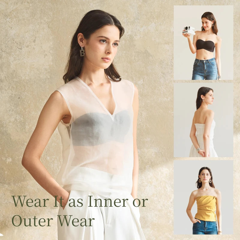 Women Invisible Strapless Bra