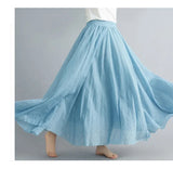 Women Linen Maxi Skirt