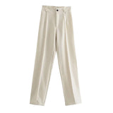Women Office Straight Pants