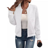 Casual Zipper Baseball Collar Women's Jacket