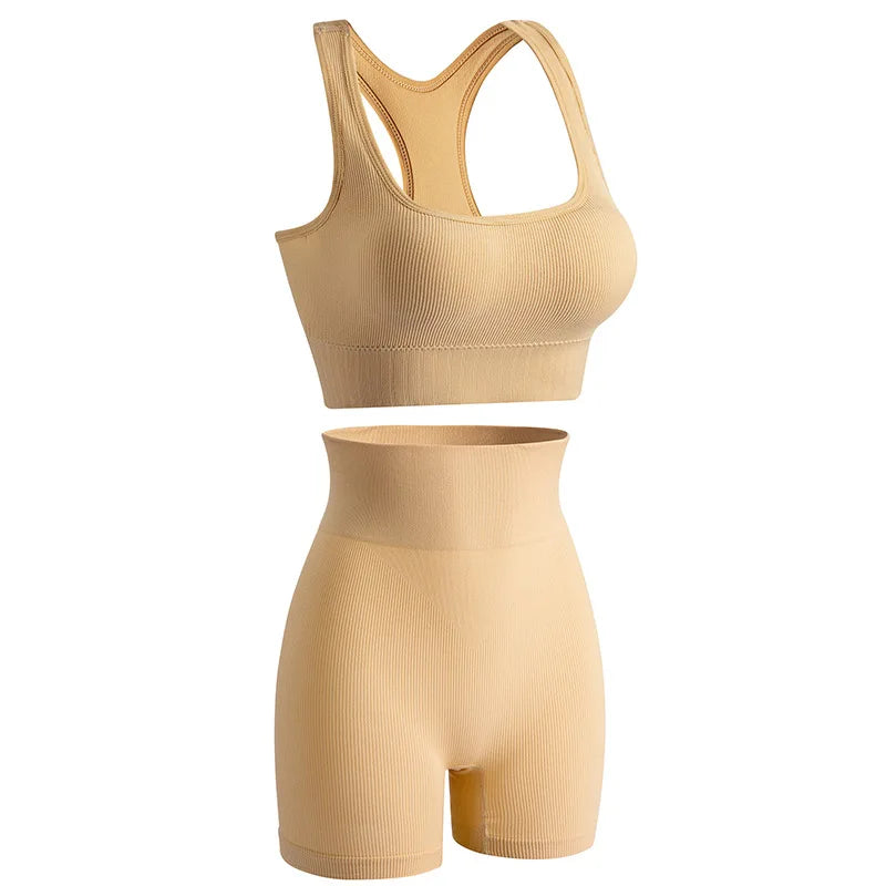 Women Seamless Yoga Bra Set