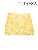 Women Sequin Mini Skirt 2025