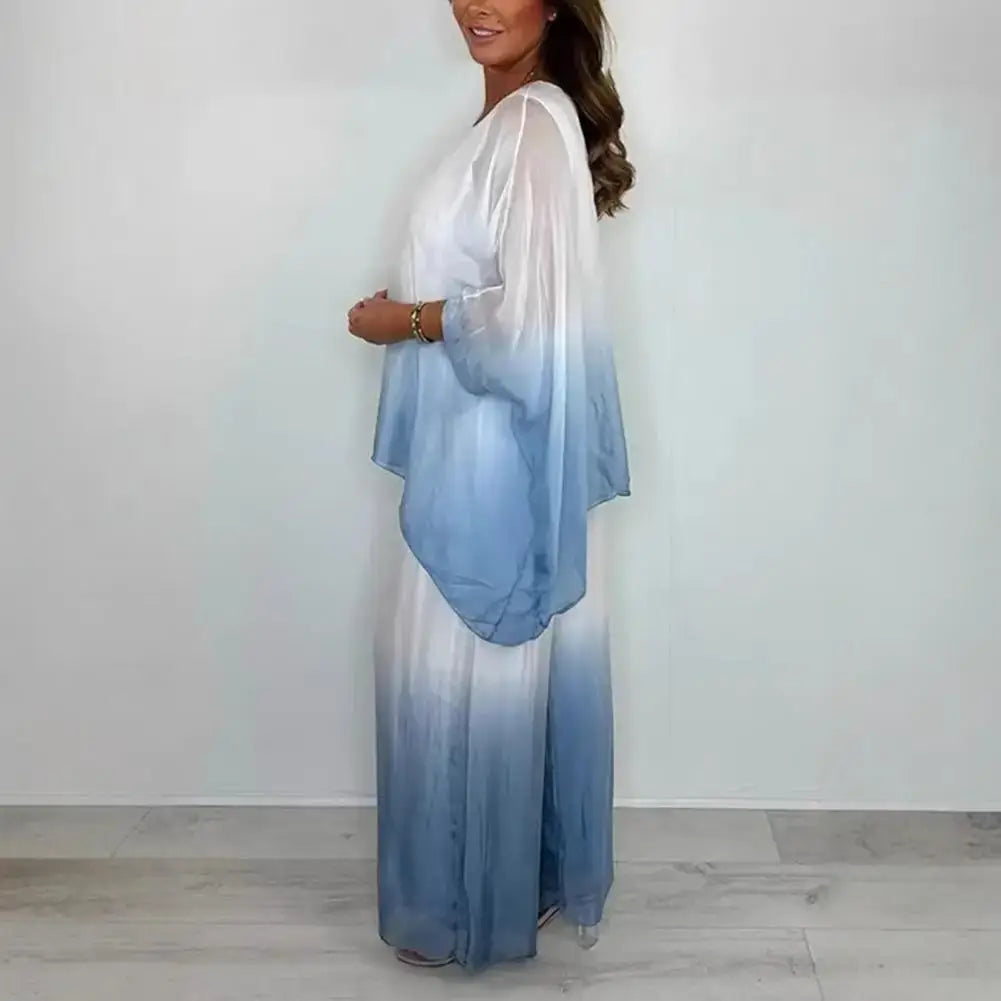 Women Chiffon Gradient Pants Set