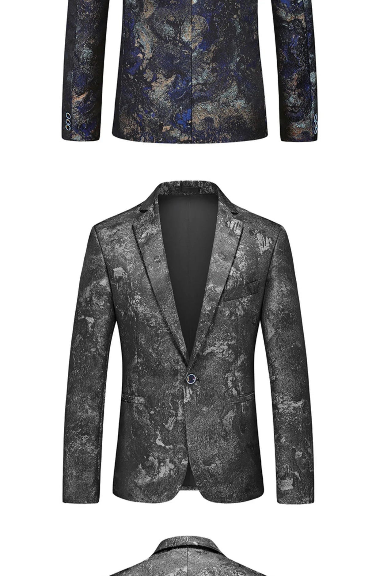 Men's Plus Size Floral Smoking Jacket