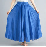 Women Linen Maxi Skirt