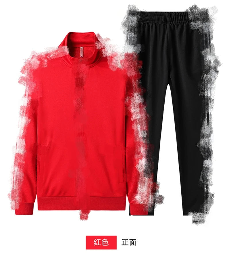 Men's Plus Size Tracksuit – 2 Piece Gym Set