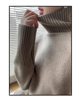 Women's Loose Turtleneck Cashmere Sweater