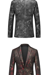 Men's Plus Size Floral Smoking Jacket