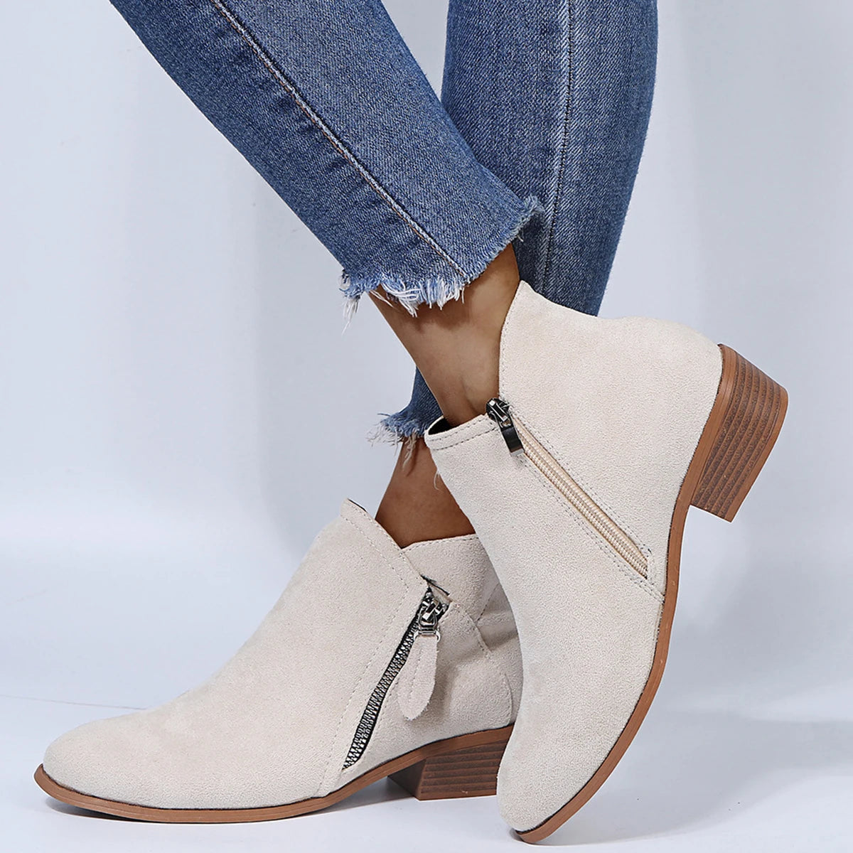 Women Mid Calf Boots Chunky Platform Boots