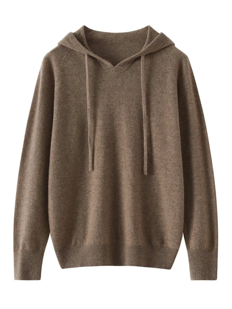 Women's 100% Cashmere Hooded Sweater