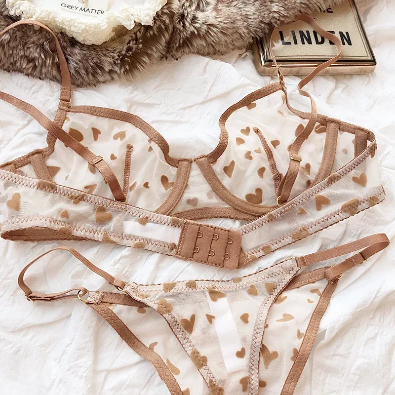 Women Mesh Bikini Lingerie Set