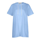 Women Oversized Short Sleeve Hoodie