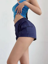 Women's High Waist Cotton Shorts