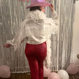 Personalised Pearl Denim Jacket for Bachelorette Party