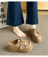 Women’s Retro Platform Half-Slipper Loafers